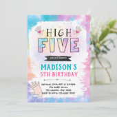 高5絞り染め誕生日の招待状 招待状 (スタンド正面)