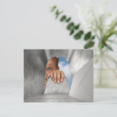 高SCE請求書に手を振る ポストカード (スタンド正面)