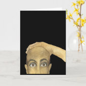 髪おもしろいの男は今日と明日に行く カード (黄色い花)