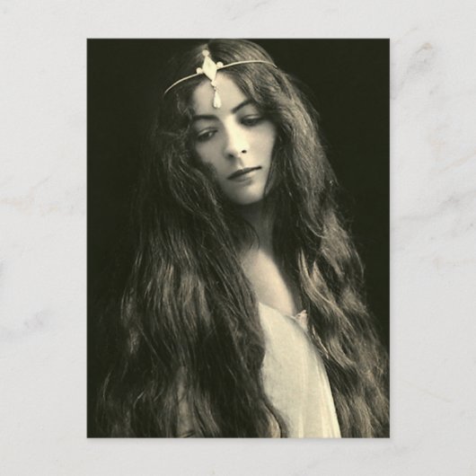 髪がとても長い ポストカード (正面)