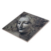 髪が乱れた女性、レオナルド·ダ·ヴィンチ タイル (側面)