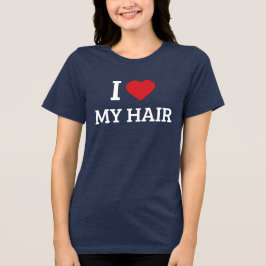 "髪が大好き" ヘアラブハートグラフィックTシャツ トライブレンドTシャツ