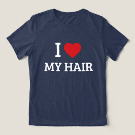 "髪が大好き" ヘアラブハートグラフィックTシャツ トライブレンドＴシャツ