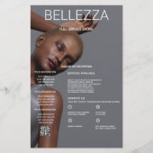 髪とメイクのファッショニスタ美しい写真、サービス チラシ (正面)