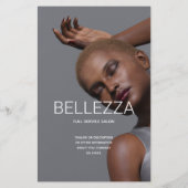 髪とメイクのファッショニスタ美しい写真、サービス チラシ (裏面)