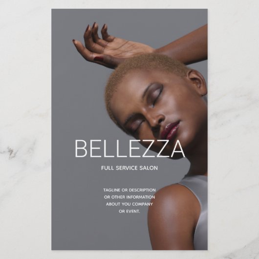 髪とメイクのファッショニスタ美しい写真、サービス チラシ (裏面)