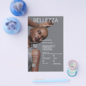 髪とメイクのファッショニスタ美しい写真、サービス チラシ (シングル)