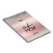 髪とメイクアップサロンスパイラルフォトノートブック ノートブック (右側)