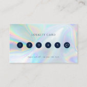 髪とメイクアップホログラフィックQRコードビジネス ロイヤリティカード (正面)