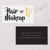 髪とメイクアップ 名刺 (正面/裏面)