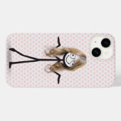 髪とメガネのスティックフィギュアの女の子 Case-Mate iPhoneケース (裏面 (横))