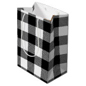 髪と水牛のプレイドを持つスティックガール ミディアムペーパーバッグ (裏面アングル)