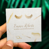 髪と睫毛の拡張メイクアップアーティストリネン スクエア名刺