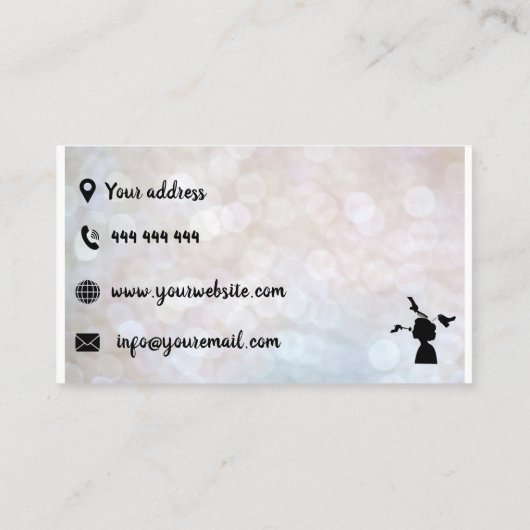 髪と美しいサロン美しい名刺 名刺 (裏面)