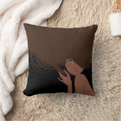 髪と美しい枕 クッション (ブランケット)