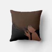 髪と美しい枕 クッション (裏面)