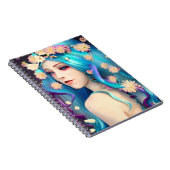 髪にかわいらし花を咲かせたエーテルの少女 ノートブック (右側)