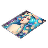 髪にかわいらし花を咲かせたエーテルの少女 ノートブック (左側)