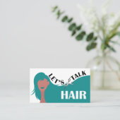 髪について話そう ティールモデル ヘアサロン QRコード 名刺 (スタンド正面)