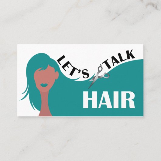 髪について話そう ティールモデル ヘアサロン QRコード 名刺 (正面)