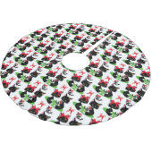 髪に弓を付けた小さな黒い子猫が二匹 ブラッシュドポリエステルツリースカート (アングル)