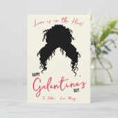 髪に恋を、ヘアタイ、スクランチィ ギフトカード 招待状 (スタンド正面)