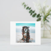 髪に海藻を入れた犬 シーズンポストカード (スタンド正面)