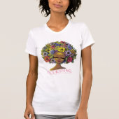 髪に花をつけるアフリカ系アメリカ人女性 Tシャツ (正面)