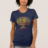 髪に花をつけるアフリカ系アメリカ人女性 Tシャツ (正面)