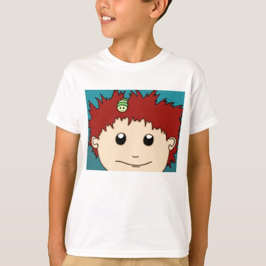 髪に虫が付いている Tシャツ (正面)