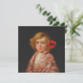 髪に赤い花を付けた少女 カード (スタンド正面)