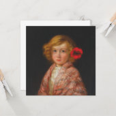 髪に赤い花を付けた少女 カード (正面/裏面インサイチュ)