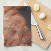 髪に赤い花を付けた少女 キッチンタオル (四つ折り)