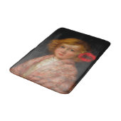 髪に赤い花を付けた少女 バスマット (アングル)