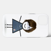 髪のあるスニーカーのスティックガール Case-Mate iPhoneケース (裏面 (横))