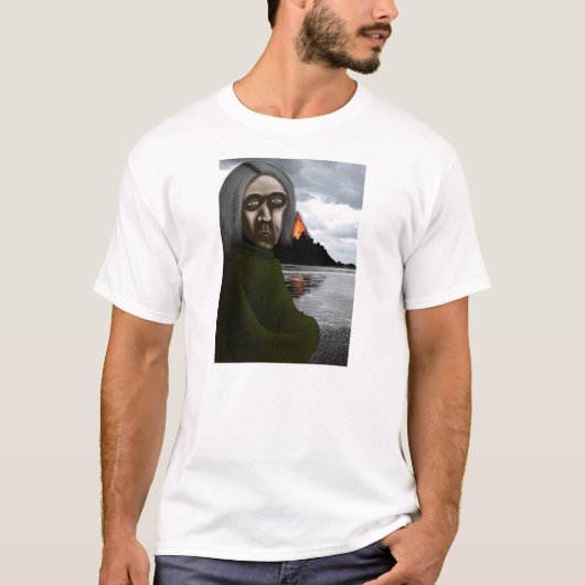 髪のある隠者 - オリジナルアートワーク Tシャツ (正面)