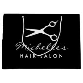 髪のカスタムサロンギフトバッグ美しい ラージペーパーバッグ (正面)