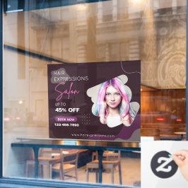 髪のカラーカスタマイズハイライトビューティーサロン ウィンドウサイン