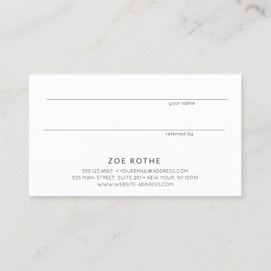 髪のサロンお客様紹介シークインハサミ 紹介カード (裏面)