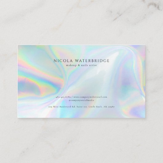 髪のサロンとメイクアップ虹彩営業 ロイヤリティカード (裏面)