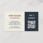 髪のサロン写真QRコード名刺 名刺 (裏面)