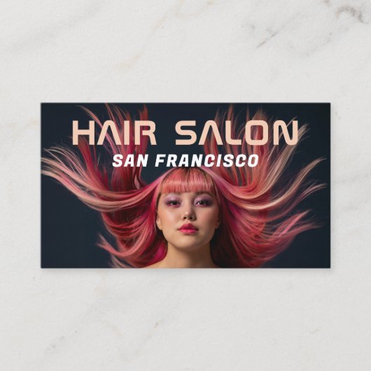 髪のサロン写真QRコード名刺 名刺 (正面)