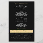 髪のサロン爪、 ネイルメイクアップまつげタロットマーケティングQR チラシ (裏面)