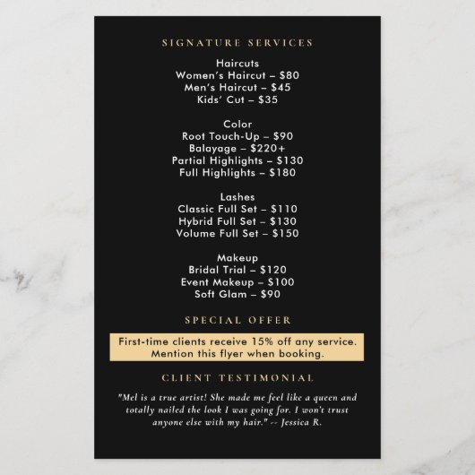 髪のサロン爪、 ネイルメイクアップまつげタロットマーケティングQR チラシ (裏面)