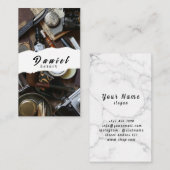 髪のプロフェッショナルが印象に残る 名刺 (正面/裏面)