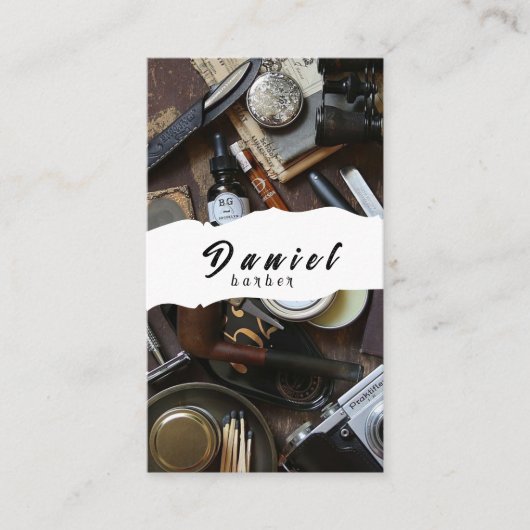 髪のプロフェッショナルが印象に残る 名刺 (正面)