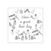 髪の日を素晴らし過ごす – 美容師スタイリスト ラバースタンプ (インプリント)