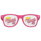 髪の毛ありのトランプ45 レトロサングラス (正面)