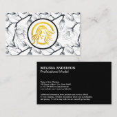 髪の毛が流れている人 |自然花枝 名刺 (正面/裏面)