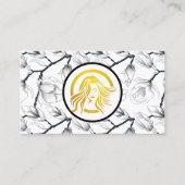 髪の毛が流れている人 |自然花枝 名刺 (正面)